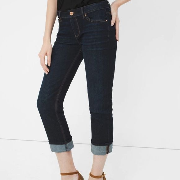White House Black Market Denim - White House black market straight crop jeans sz 8 Like New!